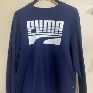 Puma Crew Neck Sweater, Navy Blue Size US M